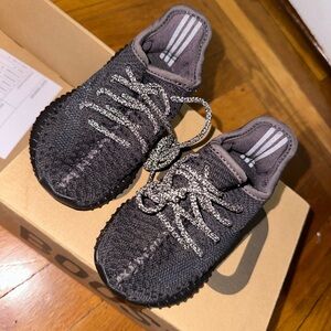 adidas Kids Black and Gray Sneakers